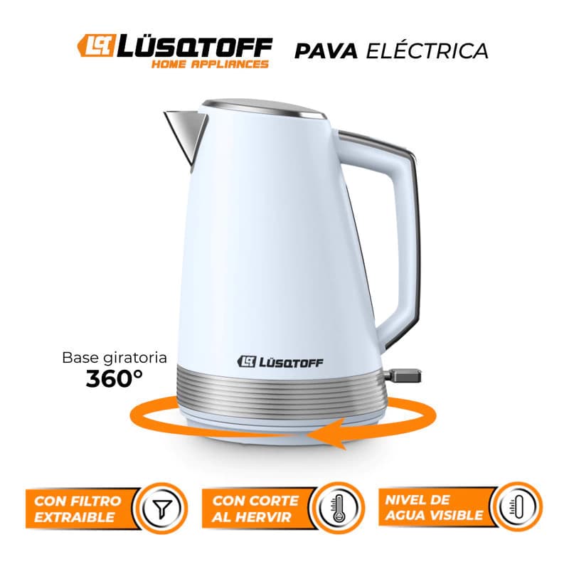 Pava Eléctrica Lusqtoff Lq-pv804 1,7lts. Vintage