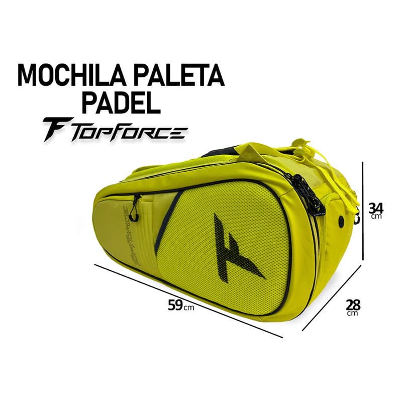 Mochila Paletero Top Force Portapelotas 4 Bolsillos Gris | 59 cm