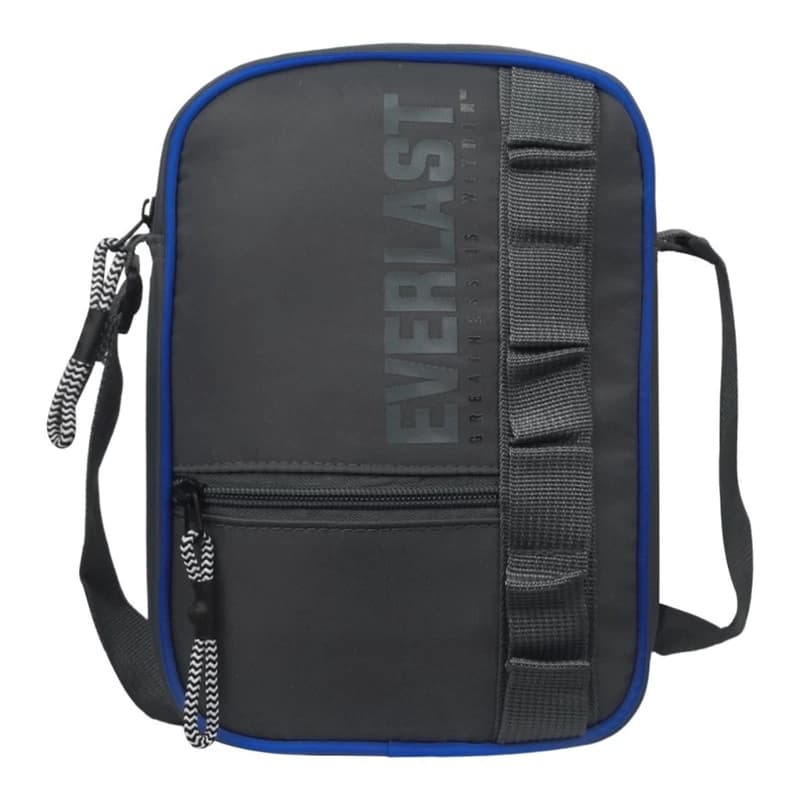 Morral Tipo Bandolera Everlast Moda Urbana Importado — Gris 27115 / Negro / Liso