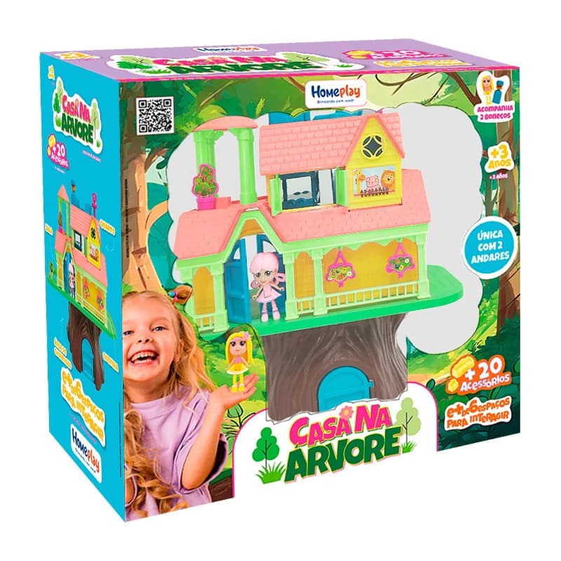 Casa de Muñecas del Árbol Xplast con Muebles y Accesorios — Juego Creativo para Niñas
