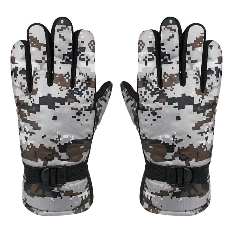 Guantes Térmicos Impermeables Invierno Forest — Nieve, Moto y Uso Urbano — Gris/Camuflado / Unico
