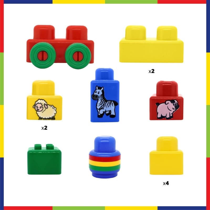 Balde con Bloques Grandes Mis Ladrillos 14 Piezas — Juego Didáctico