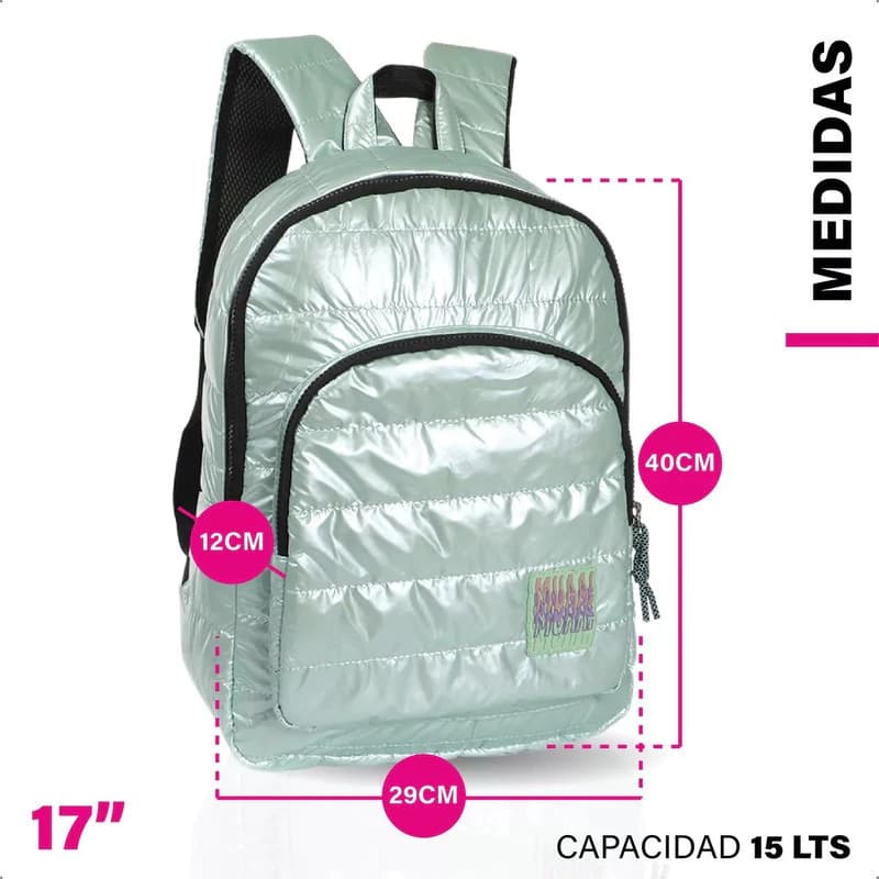 Mochila Escolar Acolchada | Porta Notebook 14 | Muaa