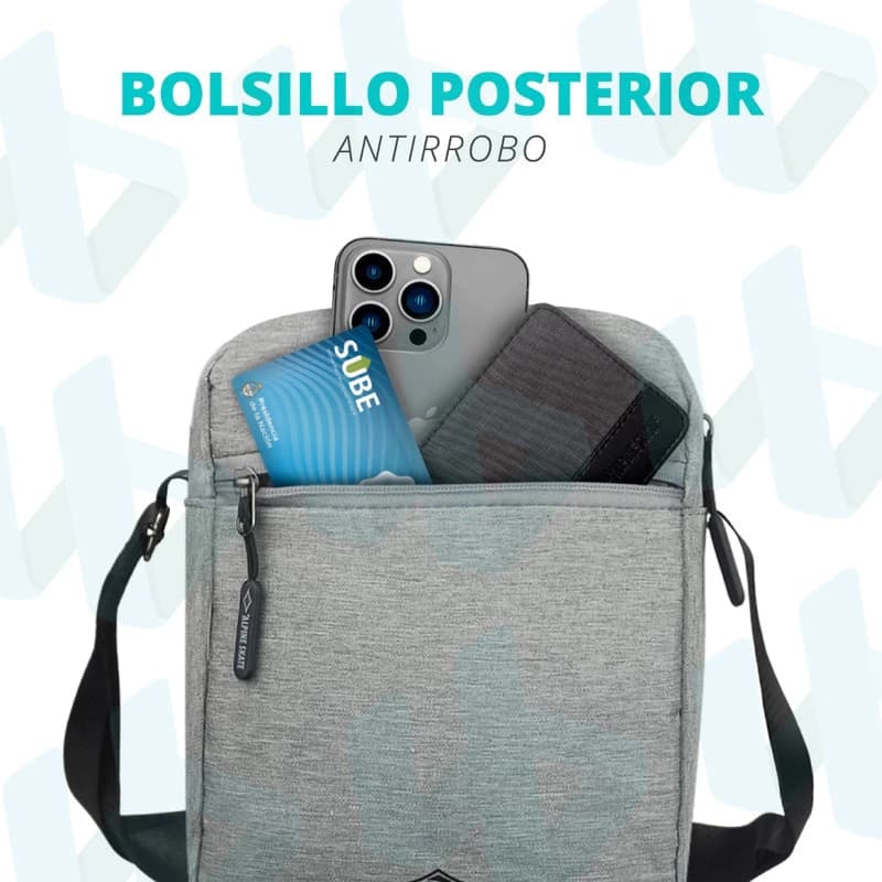Morral Urbano Alpine Skate Bandolera Impermeable 100% Original — Verde militar Cod 15682