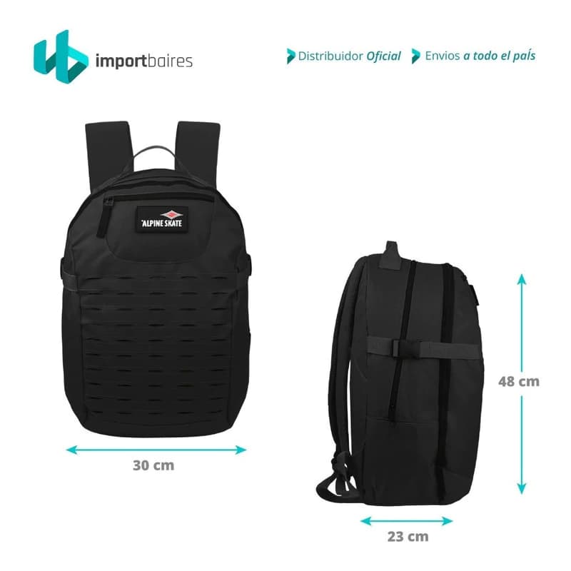 Mochila Urbana Porta Notebook 15.6" Alpine Skate 20 L - Nylon Premium — Beige