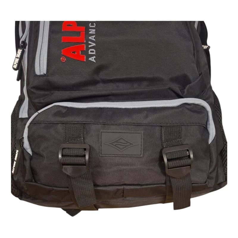 Mochila de Viaje y Trekking Alpine Skate 40 L — Negro Rayas