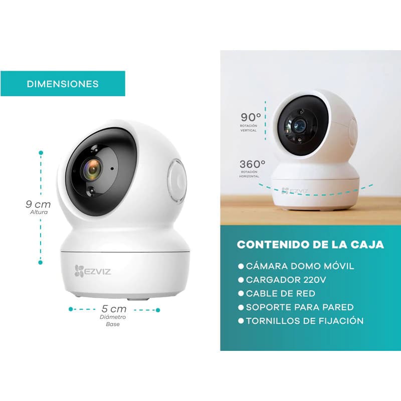 Combo X3 Cámara Seguridad Ezviz C6n Visión Nocturna Wifi 360