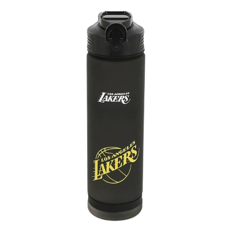 Botella Deportiva NBA 800ml Tapa Rebatible Libre de BPA con Medidor — Negro 16925