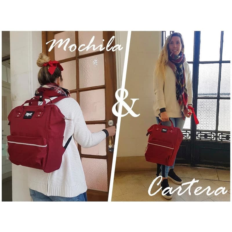 Mochila Cartera Urbana Everlast Jaspeada Lona Reforzada 40x30x17 cm — Azul / Nylon