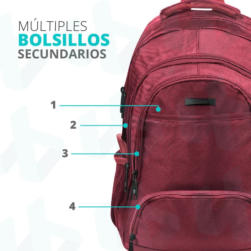 Mochila Escolar Urbana | Notebook | Bargcherry — Gris oscuro 430303 / Liso