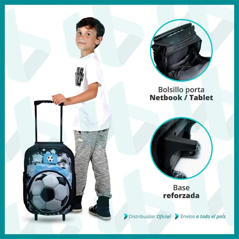 Mochilas Con Ruedas Trendy Carrito Escolar Primaria Niño — Verde musgo 16763 / Dinosaurio