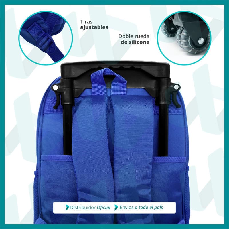Mochilas Con Ruedas Trendy Carrito Escolar Primaria Niño — Verde musgo 16763 / Dinosaurio