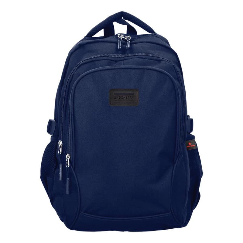 Mochila Urbana Escolar Porta Notebook 15" Bagcherry — Liviana y Resistente — Azul / Liso