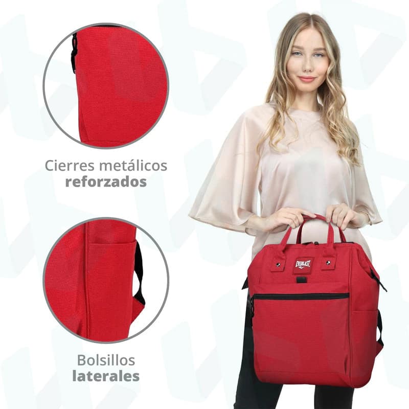 Mochila Everlast Boca de Pez Antirrobo 20 L con Porta Notebook 15,6"