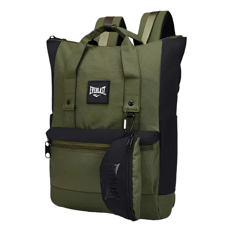 Mochila Urbana Everlast 22256 17l Porta Notebook Hombre — Verde musgo / Liso