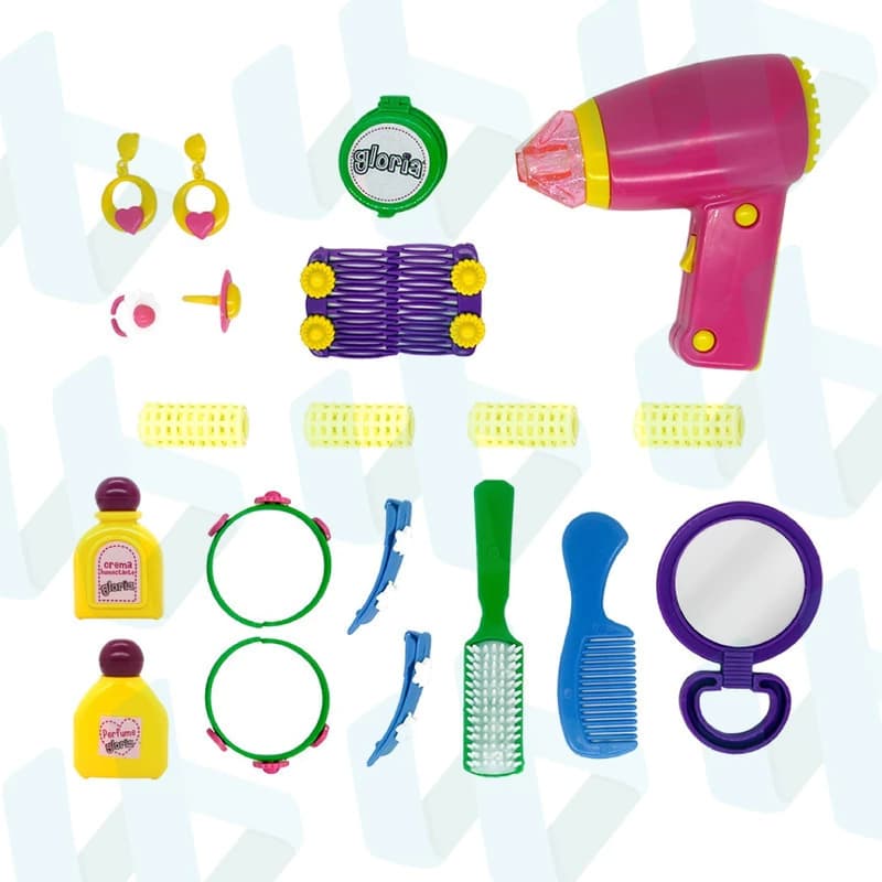 Set de Belleza Infantil 21 Accesorios + Secador Lionel's – Juego de rol