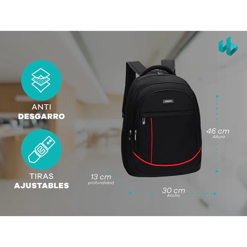 Mochila Para Notebook Hasta 15,6 Carga Usb Hombre Mujer