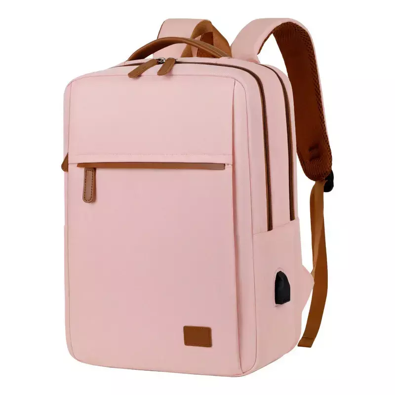Mochila Ejecutiva T-Go EB104 Porta Notebook 15.6'' con Puerto USB Urban Aesthetic — Rosa / Liso