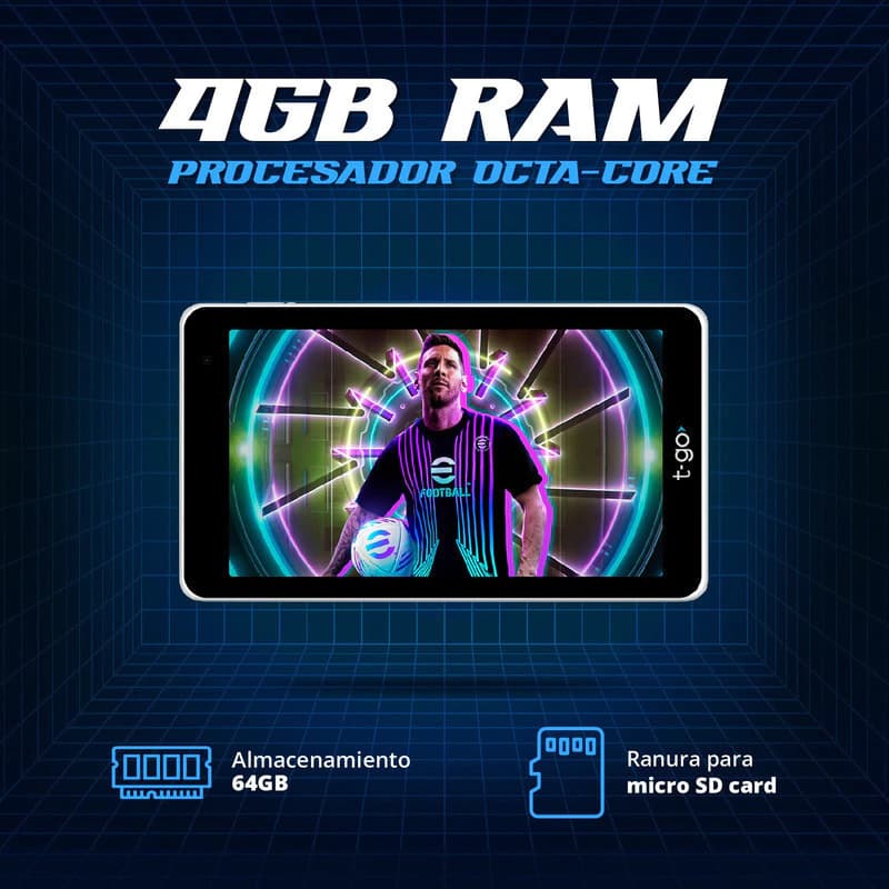 Tablet T-Go Tabi 7 64 GB / 4 GB RAM + Auriculares Pro21