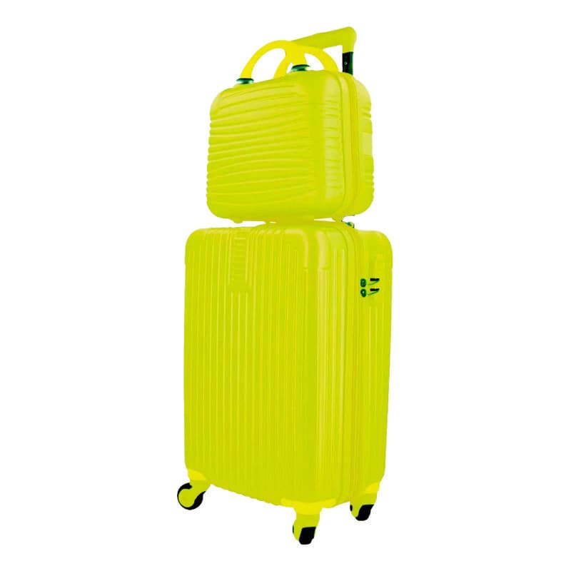 Set Valija Carry On Cabina Con Ruedas + Mini Valija De Viaje