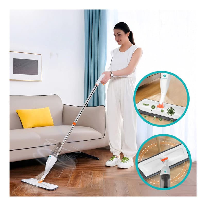 Mopa Plana Spray Mop Importbaires Rociador 4 Repuestos