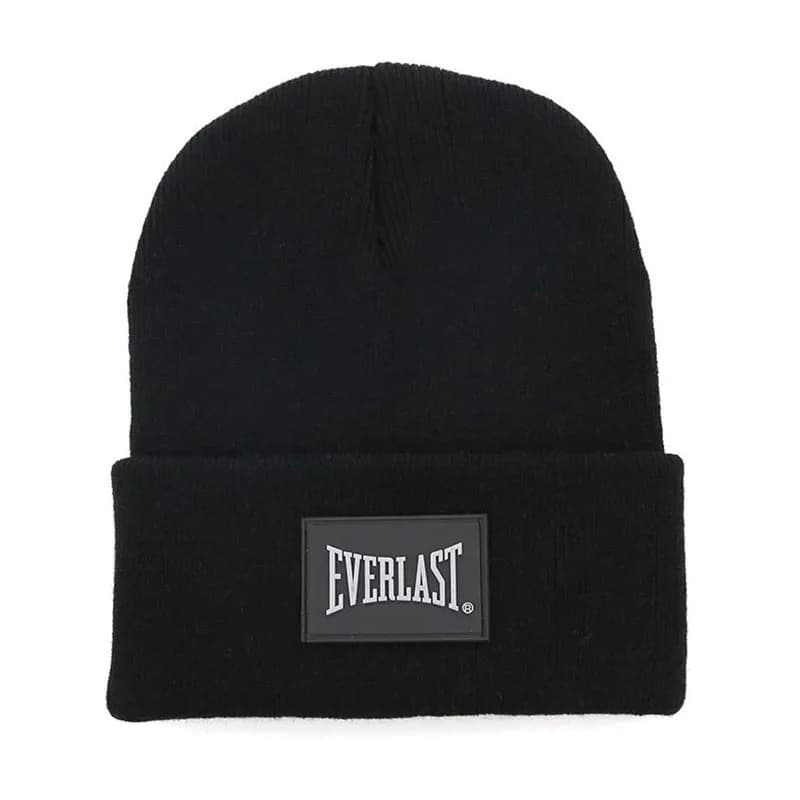 Gorro Beanie Everlast invierno unisex acrílico talle único abrigado — Negro / Único