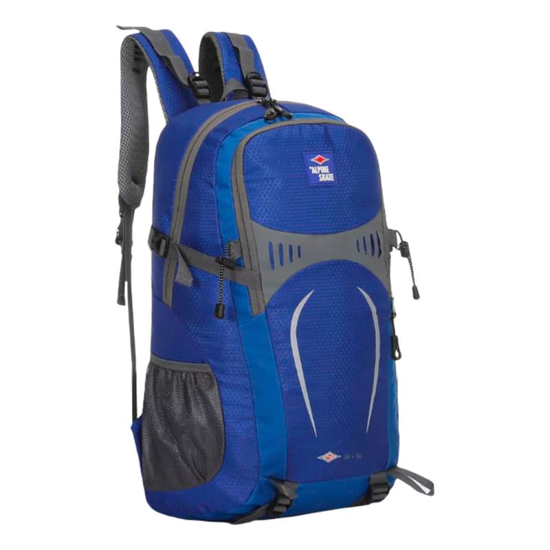 Mochila Trekking 35L Alpine Skate con Ajuste Pectoral y Abdominal — Azul 16802 / Liso