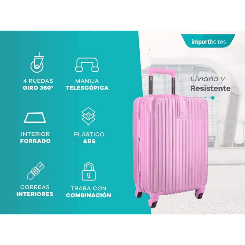 Set Valija Chica Carry On De Cabina + Mini Valija Neceser