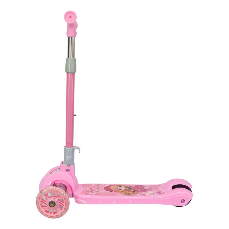 Monopatín Infantil Plegable con Luces LED T-Go Rosa | 3 Ruedas, Manubrio Regulable