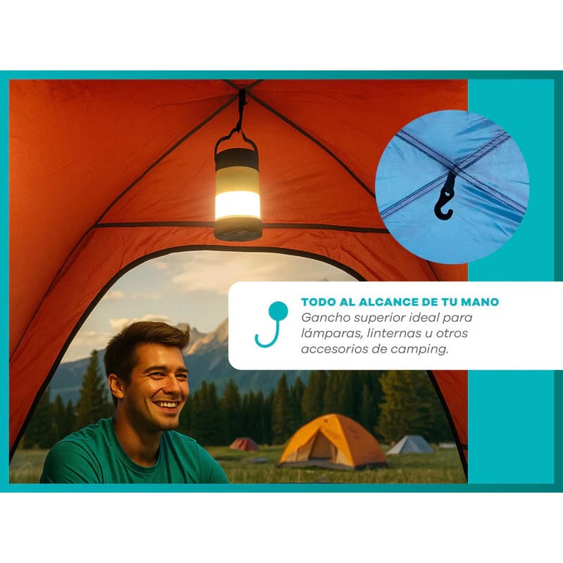 Carpa Camping Autoarmable Discovery 3 Personas Iglú, Liviana y Resistente