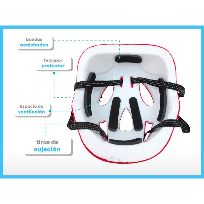 Casco Infantil T-Go con Ajuste para Monopatín y Patineta – Rojo Talle Único