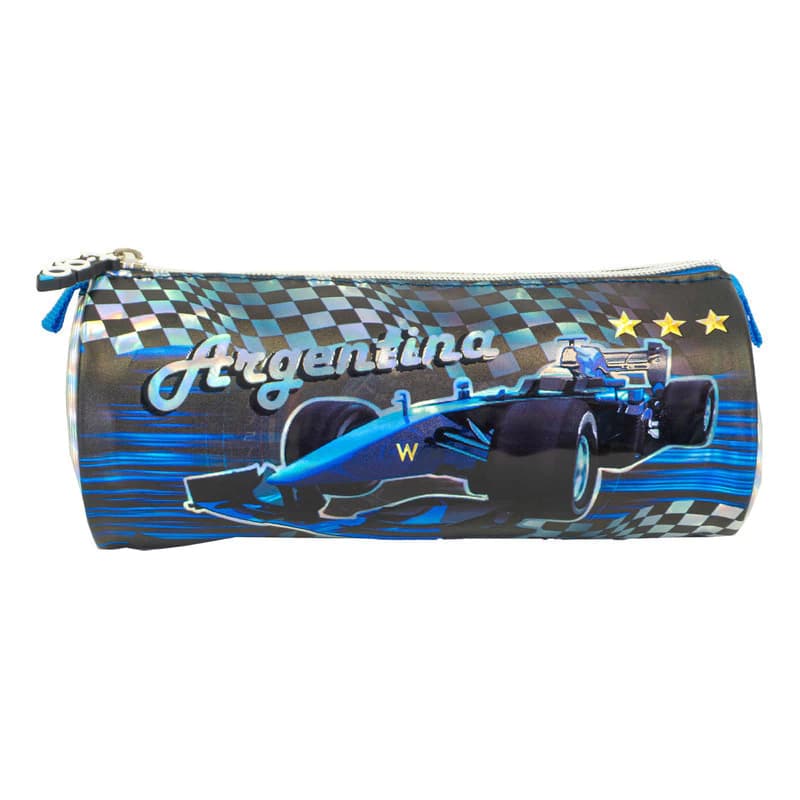 Cartuchera Escolar F1 Argentina T-Go | Diseño Racing Azul | Modelo QD5
