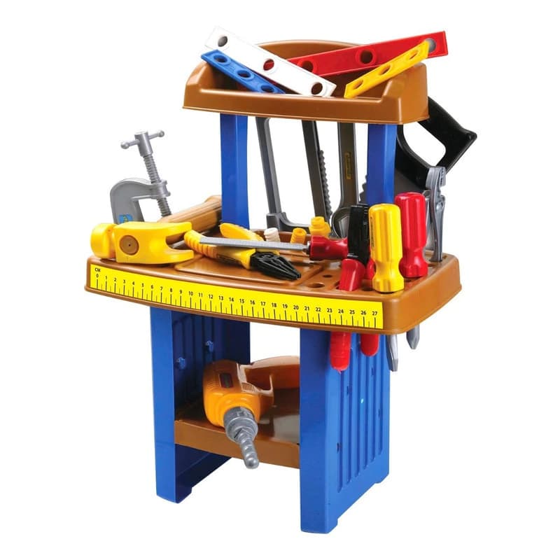 Set banco de herramientas de juguete infantil Lionel's — Kit completo con accesorios