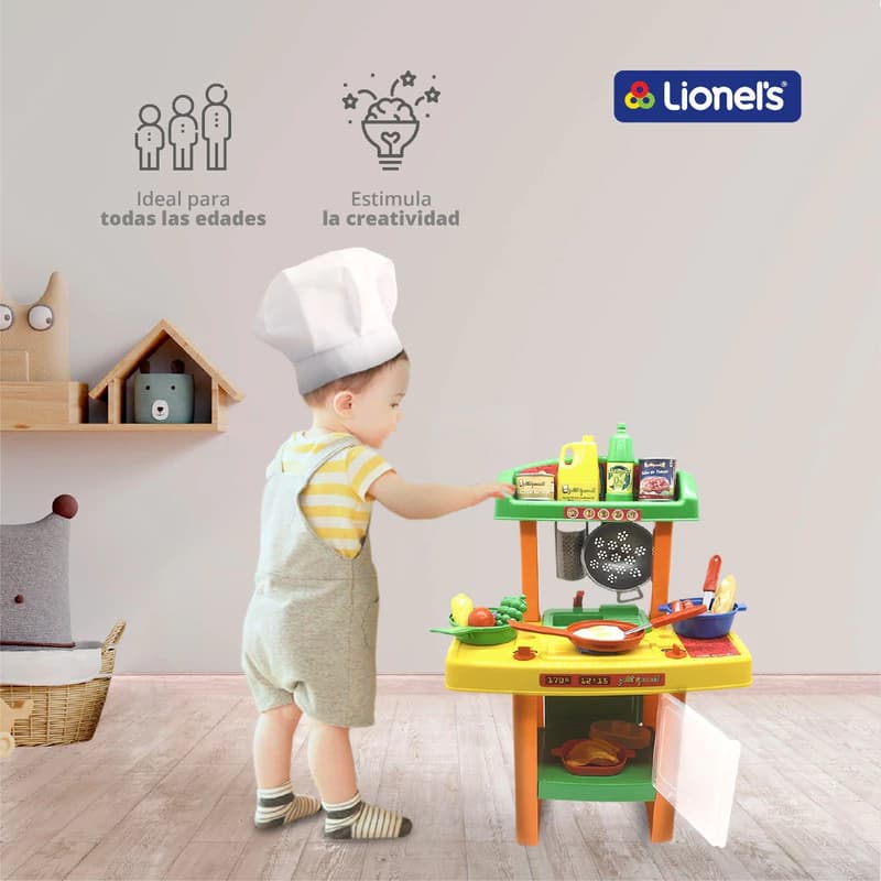 Cocinita de Juguete con Accesorios Petit Gourmet Lionel's — Horno y Lavaplatos