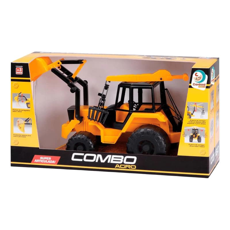 Tractor de Juguete Cardoso Toys Combo Agro 10 cm – Ruedas Libres