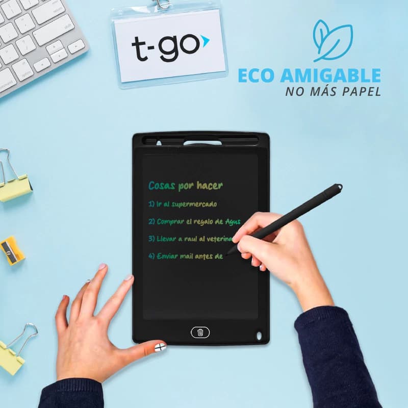 Pizarra Mágica Infantil T-Go 8.5" para Dibujo y Escritura sin Papel