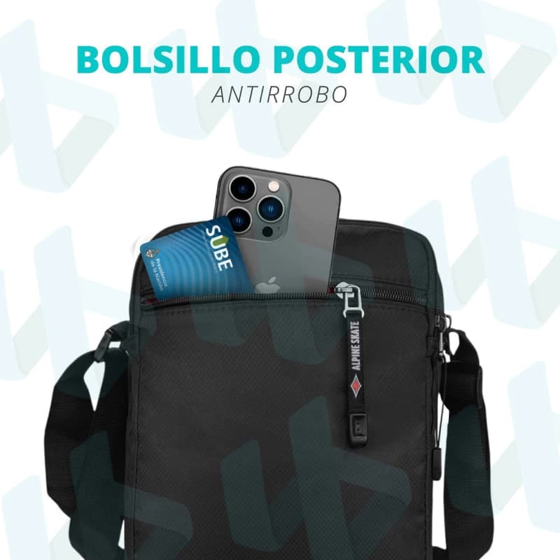 Morral Urbano Alpine Skate Bandolera Impermeable 100% Original — Verde militar Cod 15682