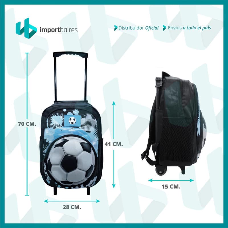 Mochilas Con Ruedas Trendy Carrito Escolar Primaria Niño — Verde musgo 16763 / Dinosaurio