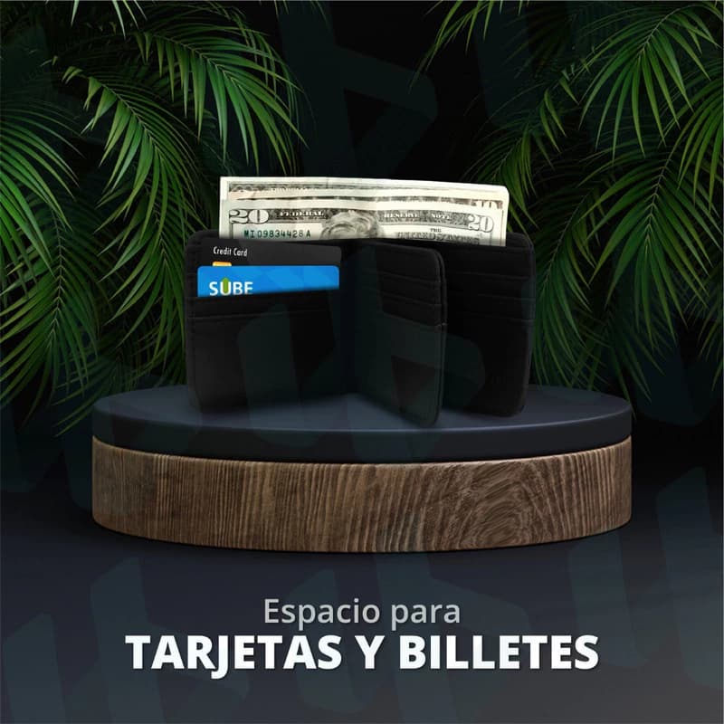 Billetera Head Eco Cuero PU 12 Tarjetas con Caja de Regalo — Gris 26755