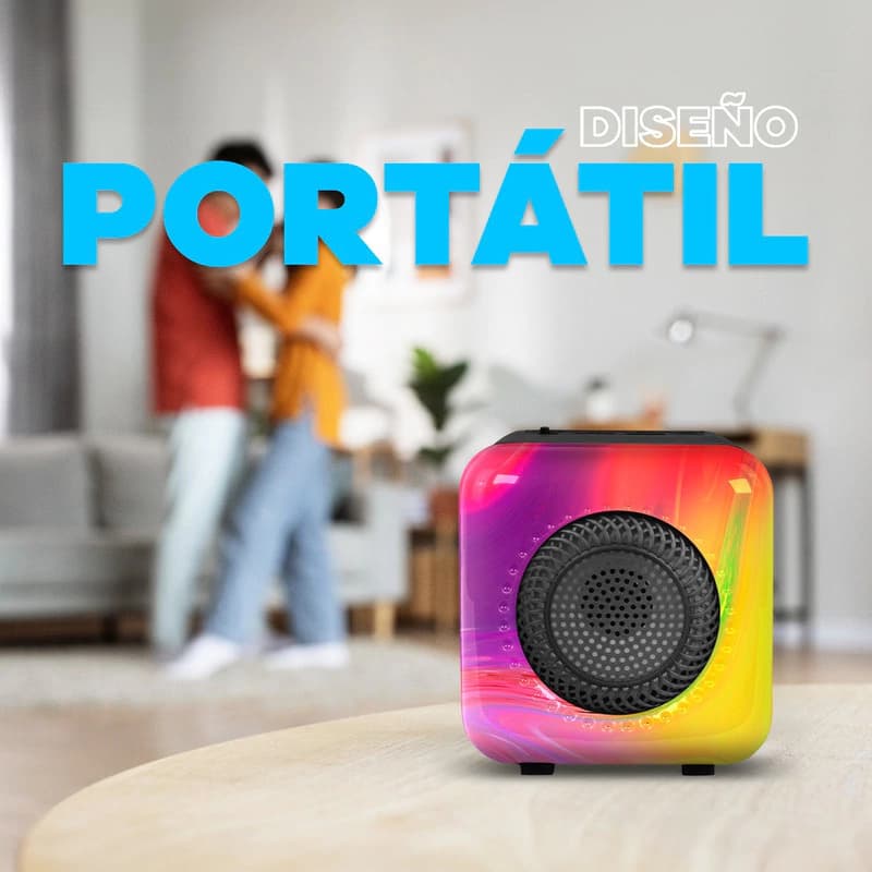 Parlante Bluetooth T-Go Tokio con Luces LED y Radio FM | Portátil