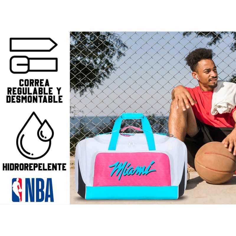 Bolso Deportivo Hombre Mujer Nba Original Bolsillo Lateral — Negro 16351 / SAN ANTONIO SPURS