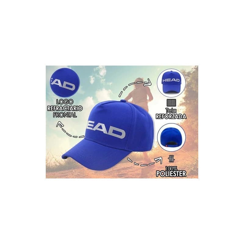 Gorra Trucker Camionera Head Original | Visera Plana Unisex — Azul modelo 12476 / 53 a 57cm