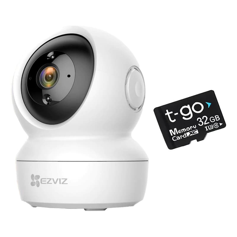 Cámara Wifi 2mpx Ezviz C6n 360° Audio + Tarjeta Memoria 32g