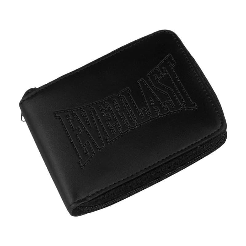 Billetera Everlast Cuero PU con Cierre | 6 Compartimentos para Tarjetas — Negro 26985