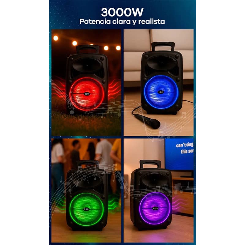Parlante T-go Bahamas Sp0811 2.1 Bluetooth Portátil 5v