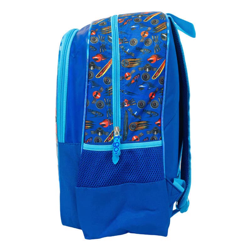 Kit Escolar Jardín Mochila + Lunchera Térmica T-Go | Talle Inicial, Espalda Acolchada — Negro / Fútbol