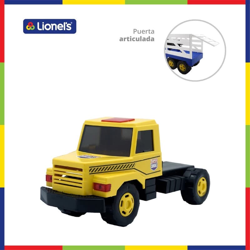 Camión de Juguete Grande Lionel's Transportador con Autos o Animales 50 cm