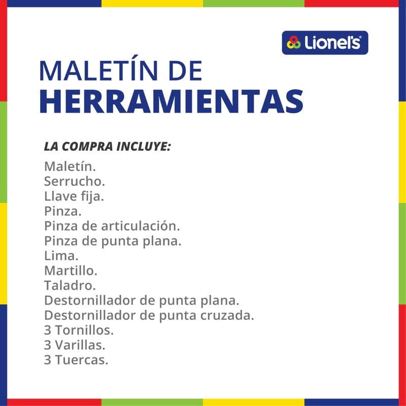Set Maletín de Herramientas de Juguete Lionel's — Juego de Rol para Niños — Azul