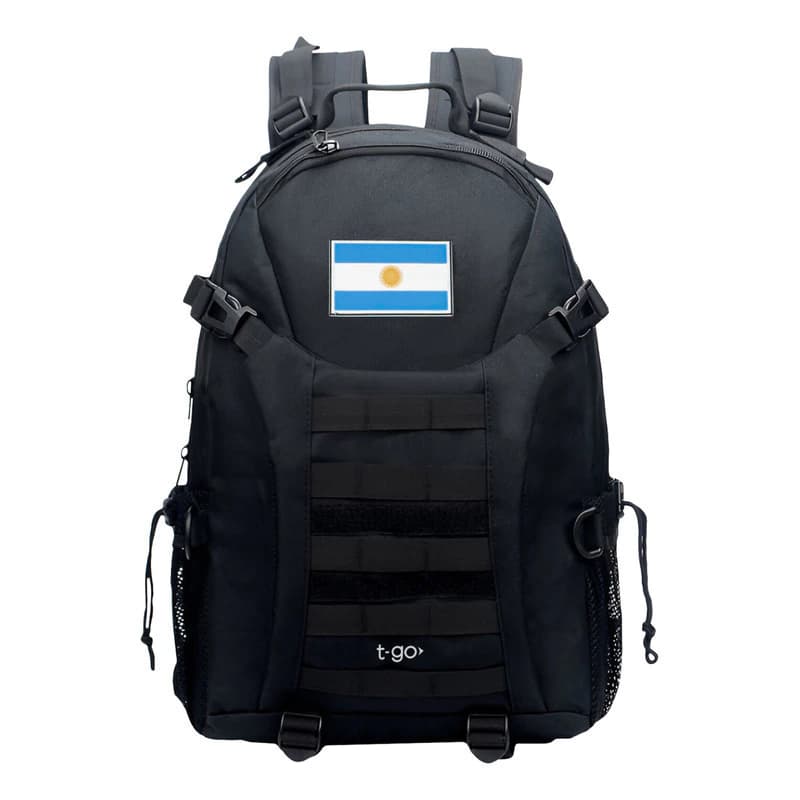 Mochila Táctica Urbana 40 L con Porta Notebook T-GO EM161 — Camel / Liso