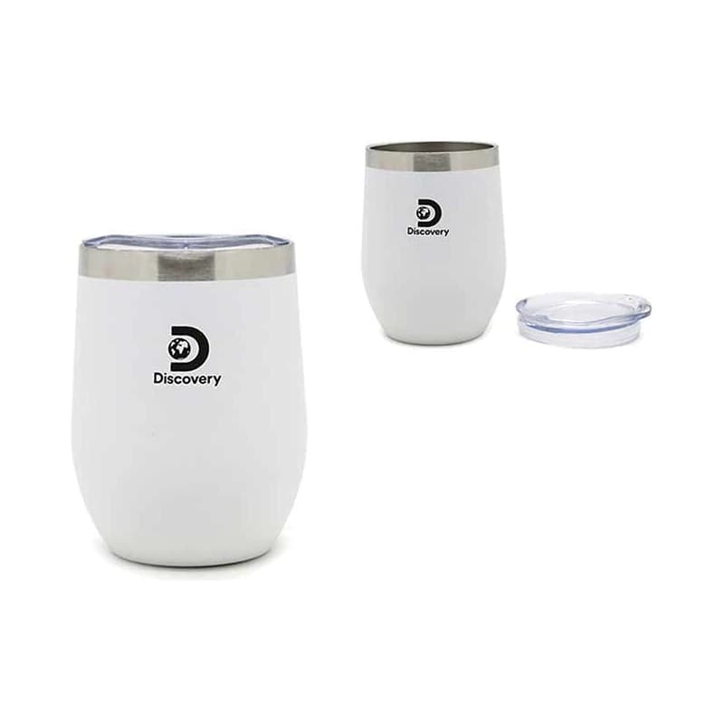 Mate Térmico Discovery Adventures 280ml Acero Inoxidable con Tapa — Blanco